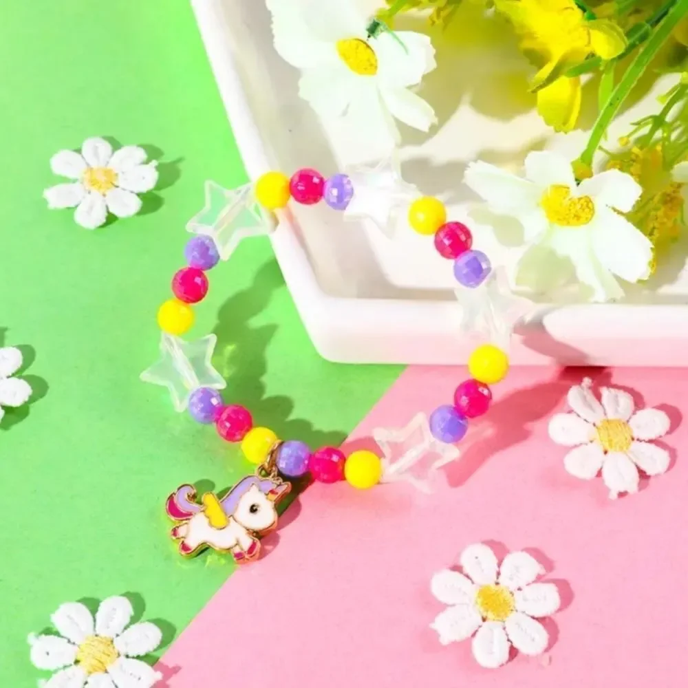 Girls acrylic Unicorn Bracelet